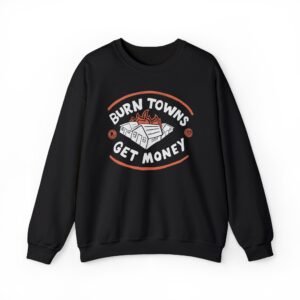 Dropout Burn Towns Get Money Unisex Heavy Blend Crewneck Sweatshirt