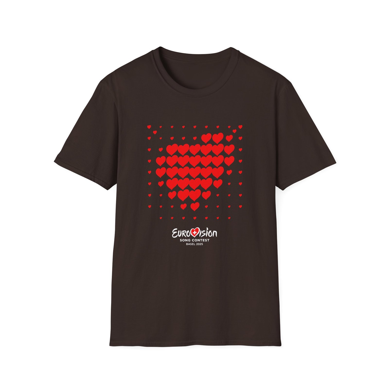 Eurovision Red Heart Unisex Softstyle T-shirt
