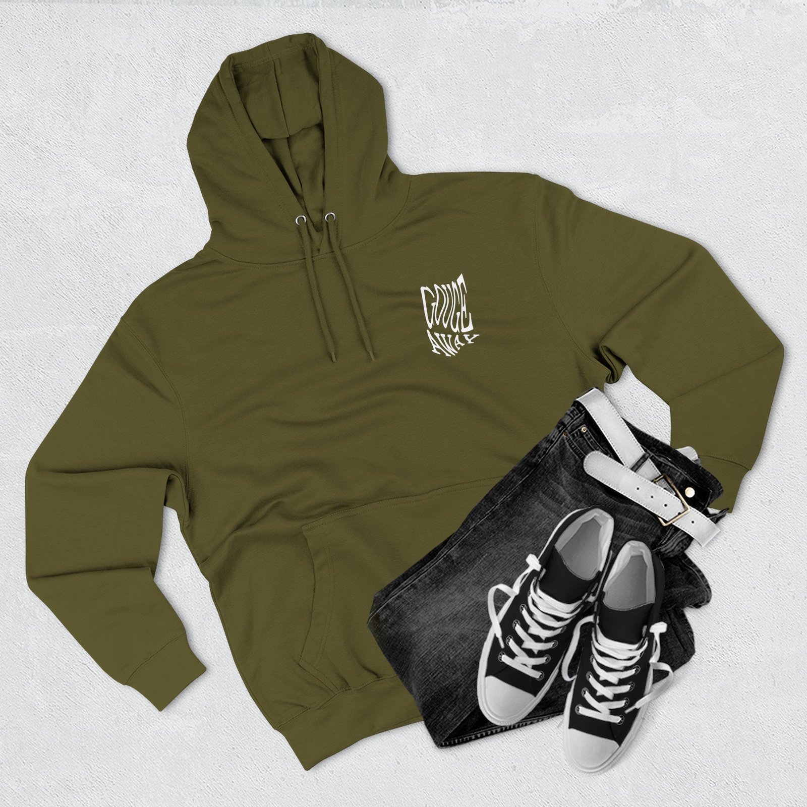 Gouge Away Burnt Sugar Three-panel Fleece Hoodie