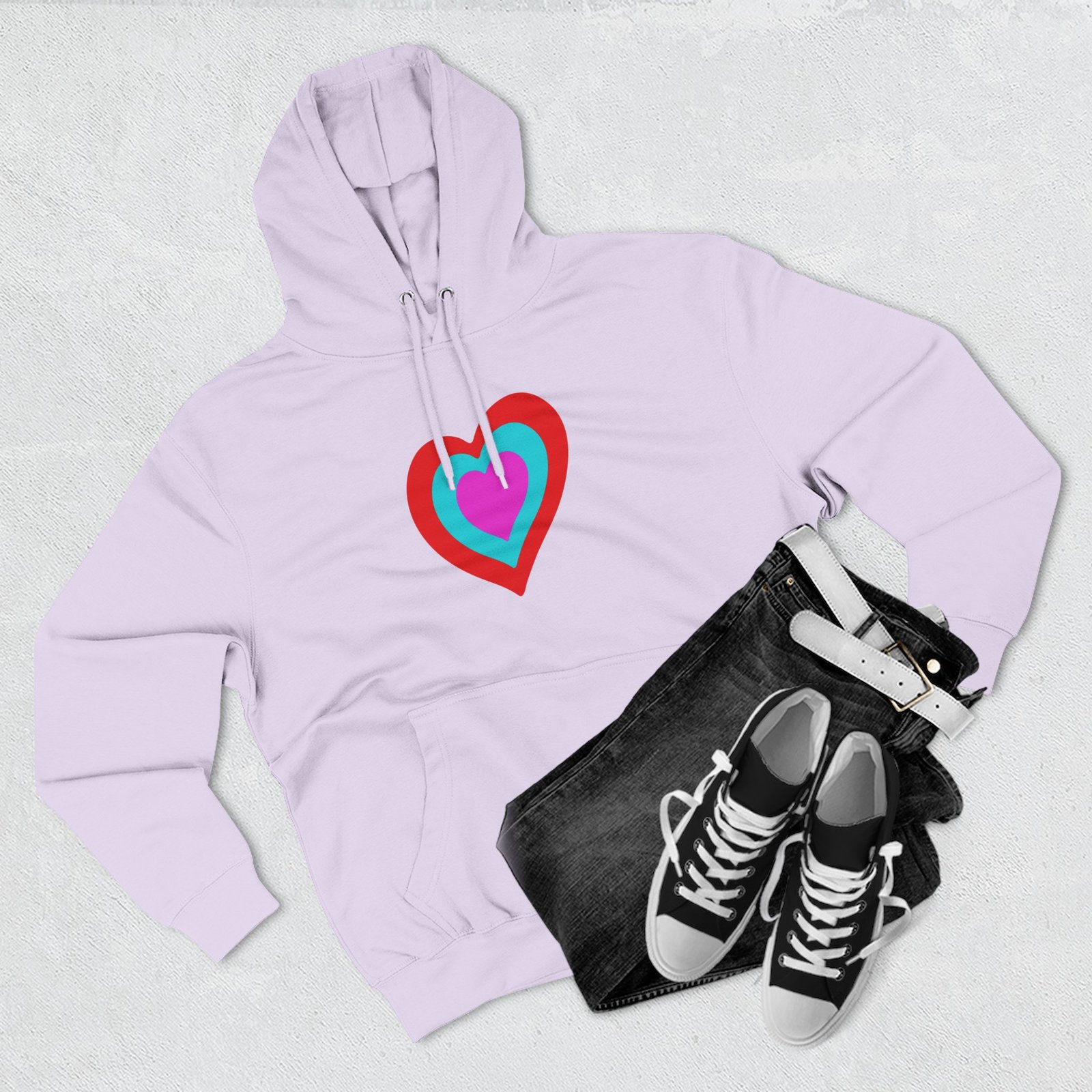Eurovision Heart Three-panel Fleece Hoodie