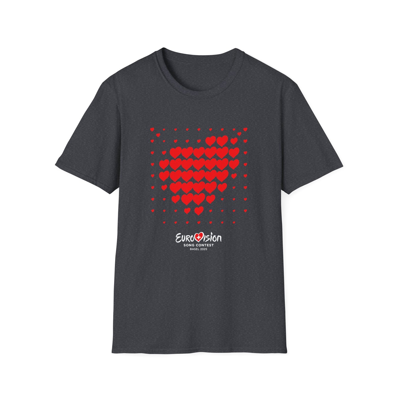 Eurovision Red Heart Unisex Softstyle T-shirt