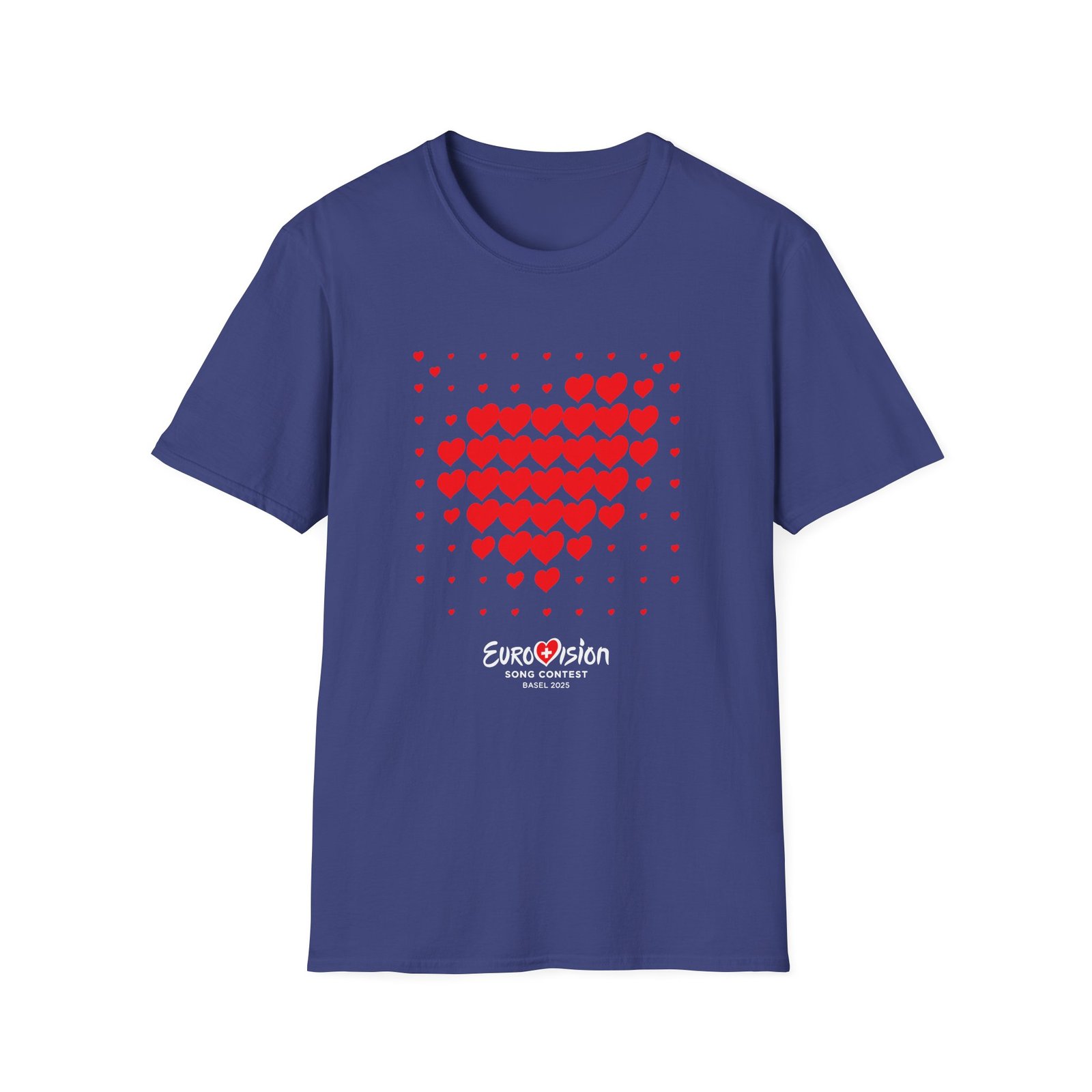 Eurovision Red Heart Unisex Softstyle T-shirt
