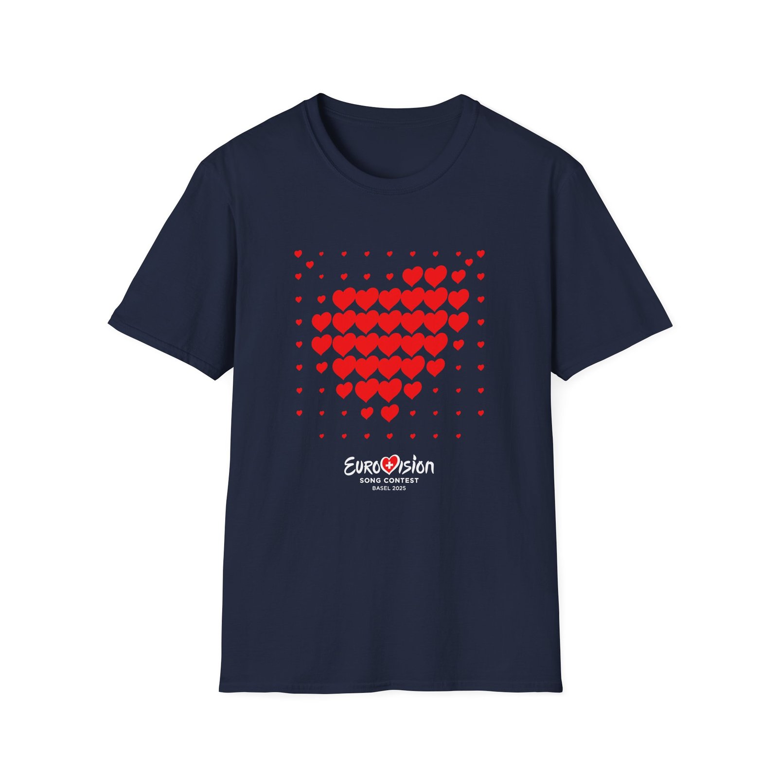 Eurovision Red Heart Unisex Softstyle T-shirt