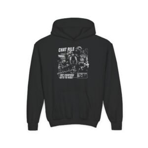 Youth Chat Pile Weekly World News Heavy Blend Hooded Sweatshirt