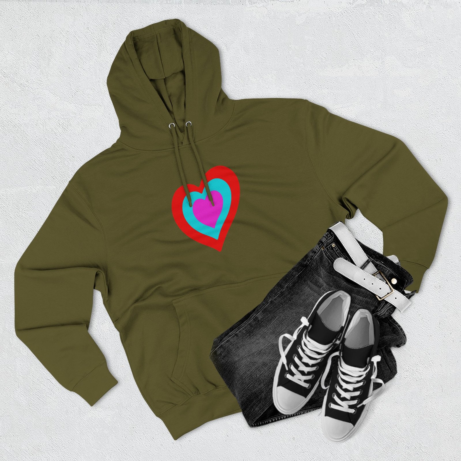 Eurovision Heart Three-panel Fleece Hoodie