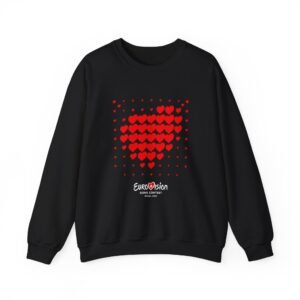 Eurovision Red Heart Unisex Heavy Blend Crewneck Sweatshirt