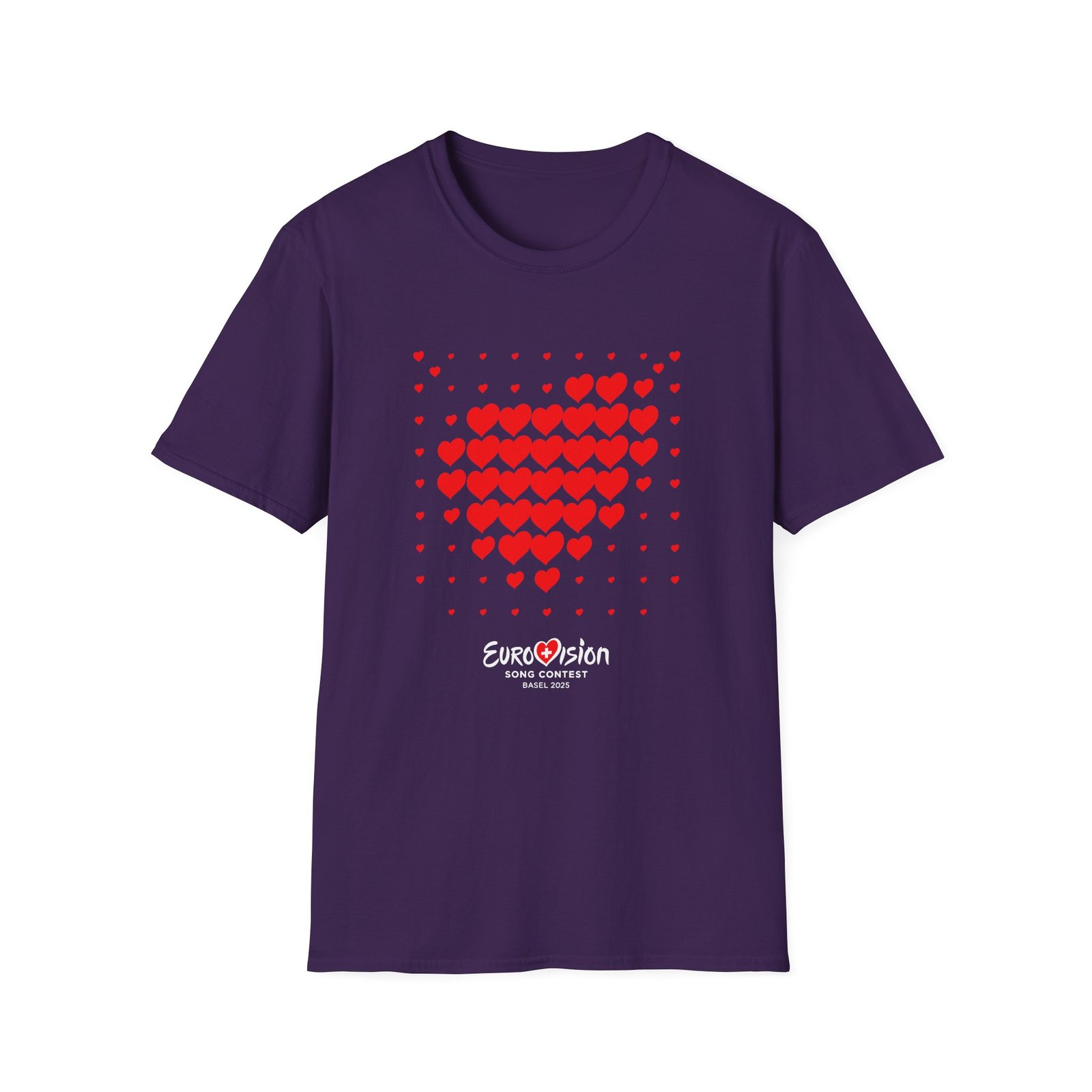 Eurovision Red Heart Unisex Softstyle T-shirt