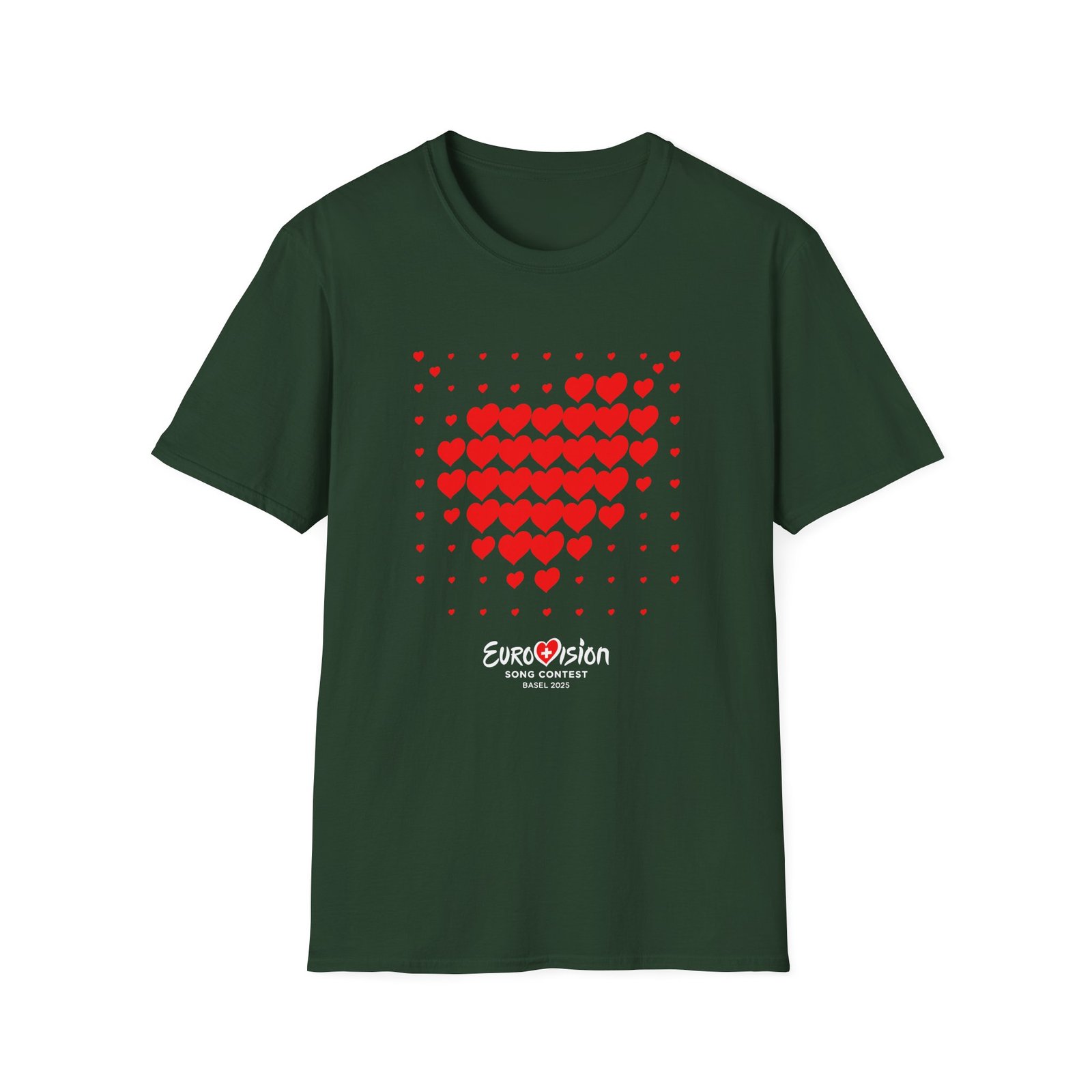 Eurovision Red Heart Unisex Softstyle T-shirt