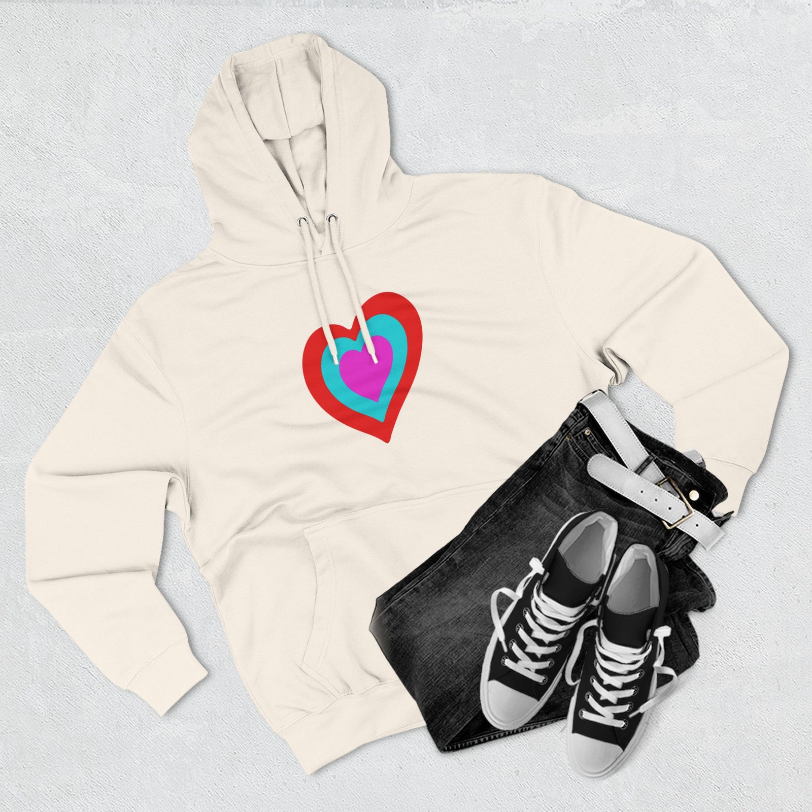 Eurovision Heart Three-panel Fleece Hoodie