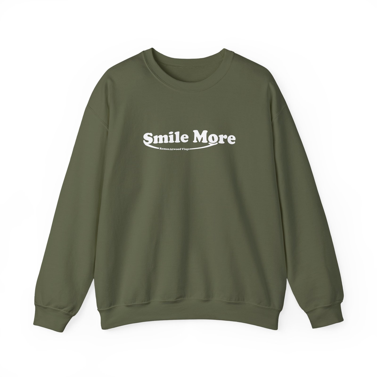 Roman Atwood Smile More Unisex Heavy Blend Crewneck Sweatshirt