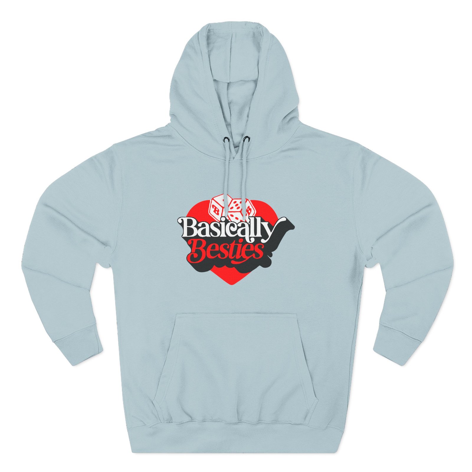 Basically Besties Three-Panel Fleece Hoodie