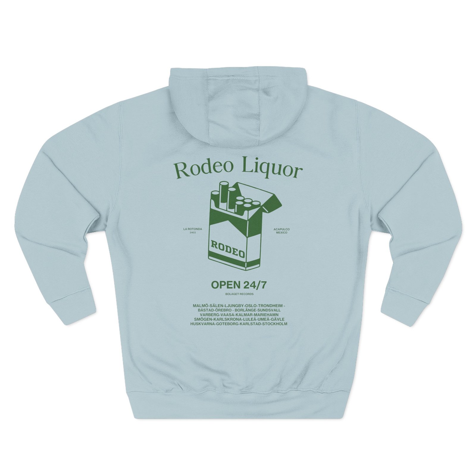 Bolaget Rodeo Liquor Three-Panel Fleece Hoodie