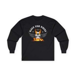 Black Star Riders  Winged Fire Skull Unisex Ultra Cotton Long Sleeve Tee