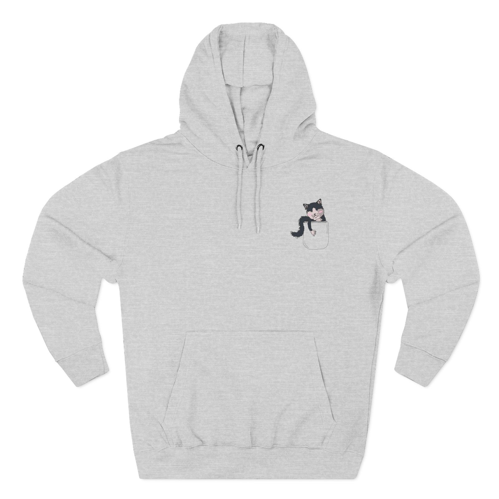 Seapeekay Pocket Cat Three-Panel Fleece Hoodie