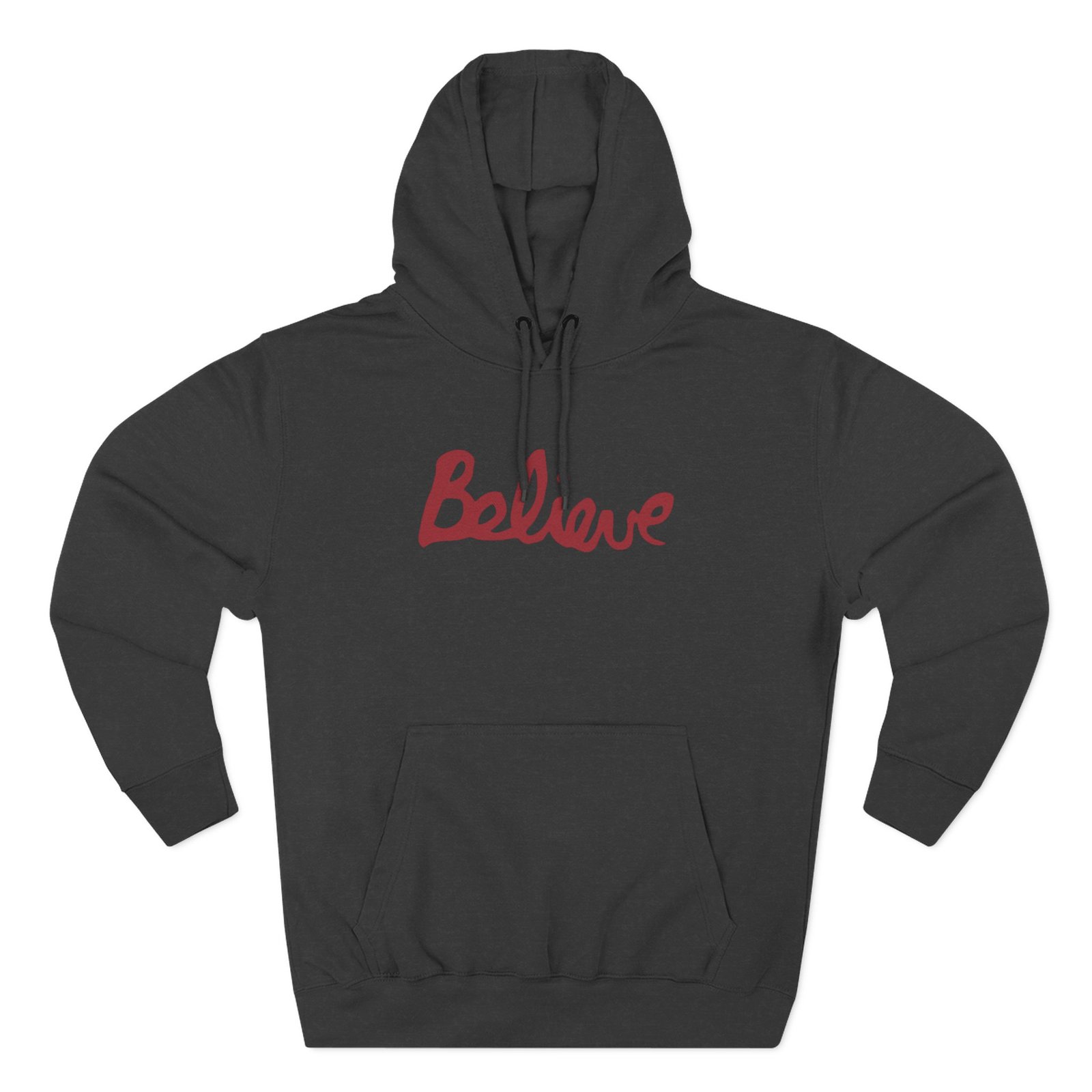 Valencia Believe Cursive Three-panel Fleece Hoodie