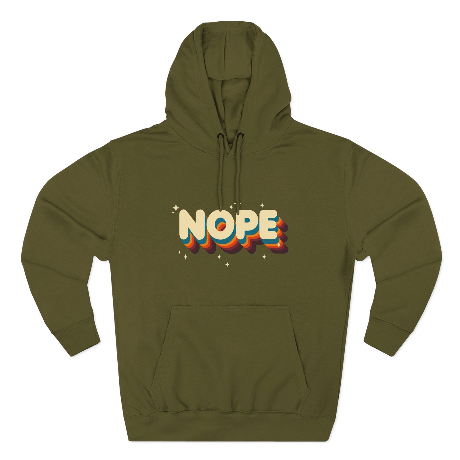 Nope Three-Panel Fleece Hoodie