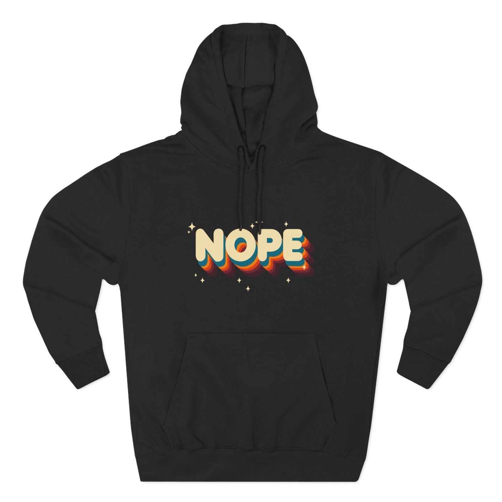 Nope Three-Panel Fleece Hoodie