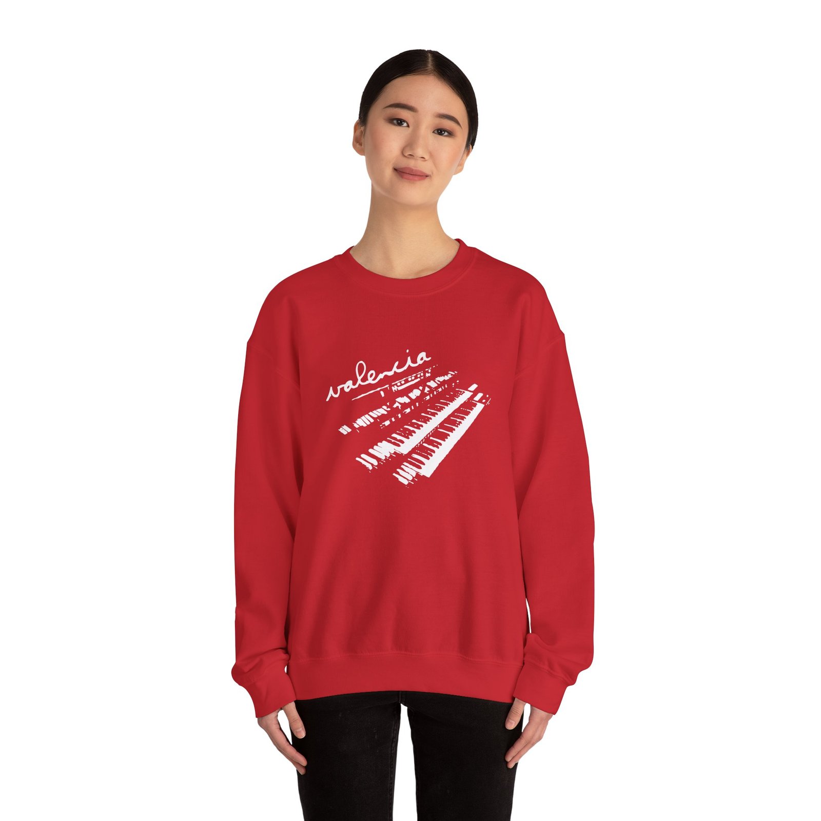 Valencia Piano Unisex Heavy Blend Crewneck Sweatshirt