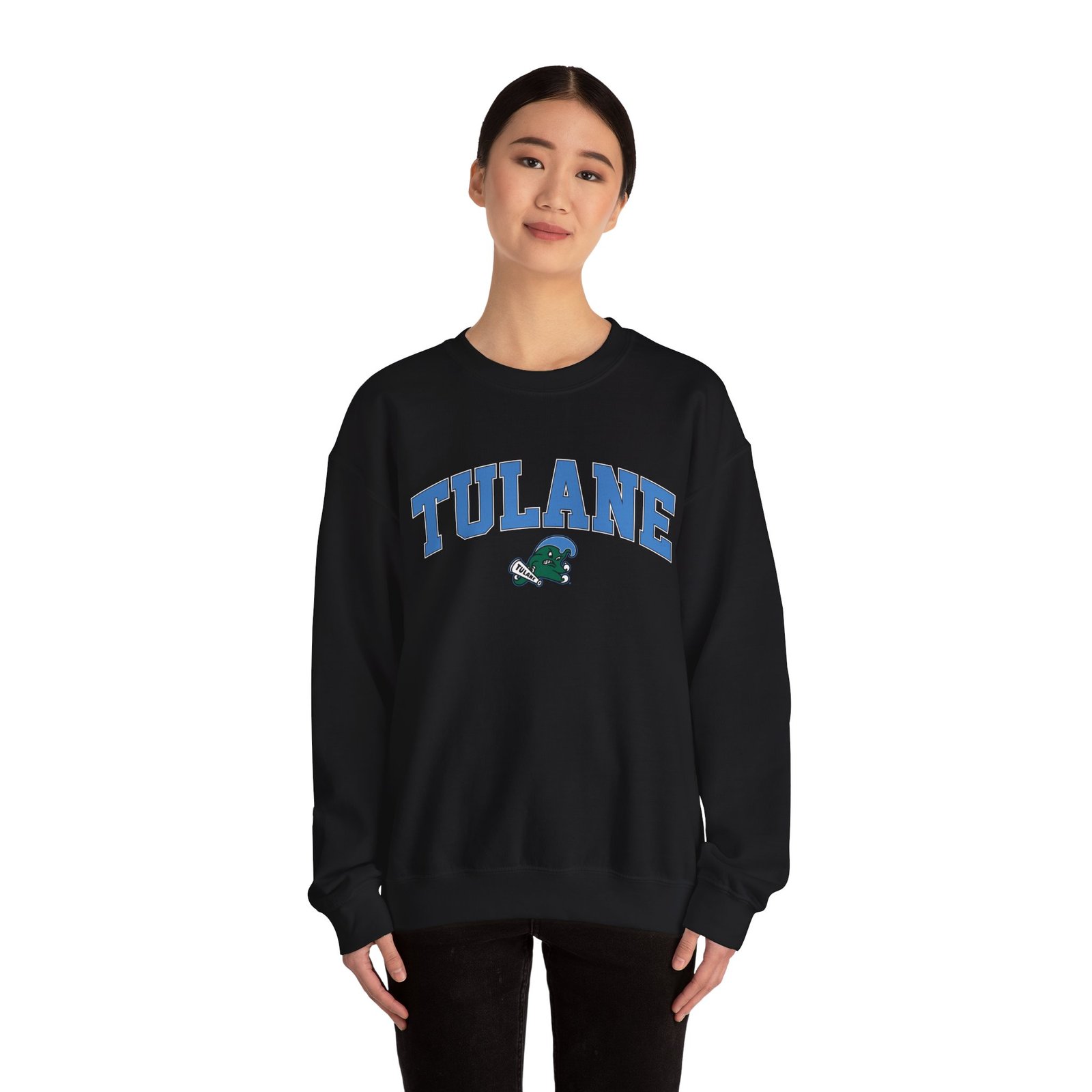 Tulane Arch Over Logo Unisex Heavy Blend™ Crewneck Sweatshirt