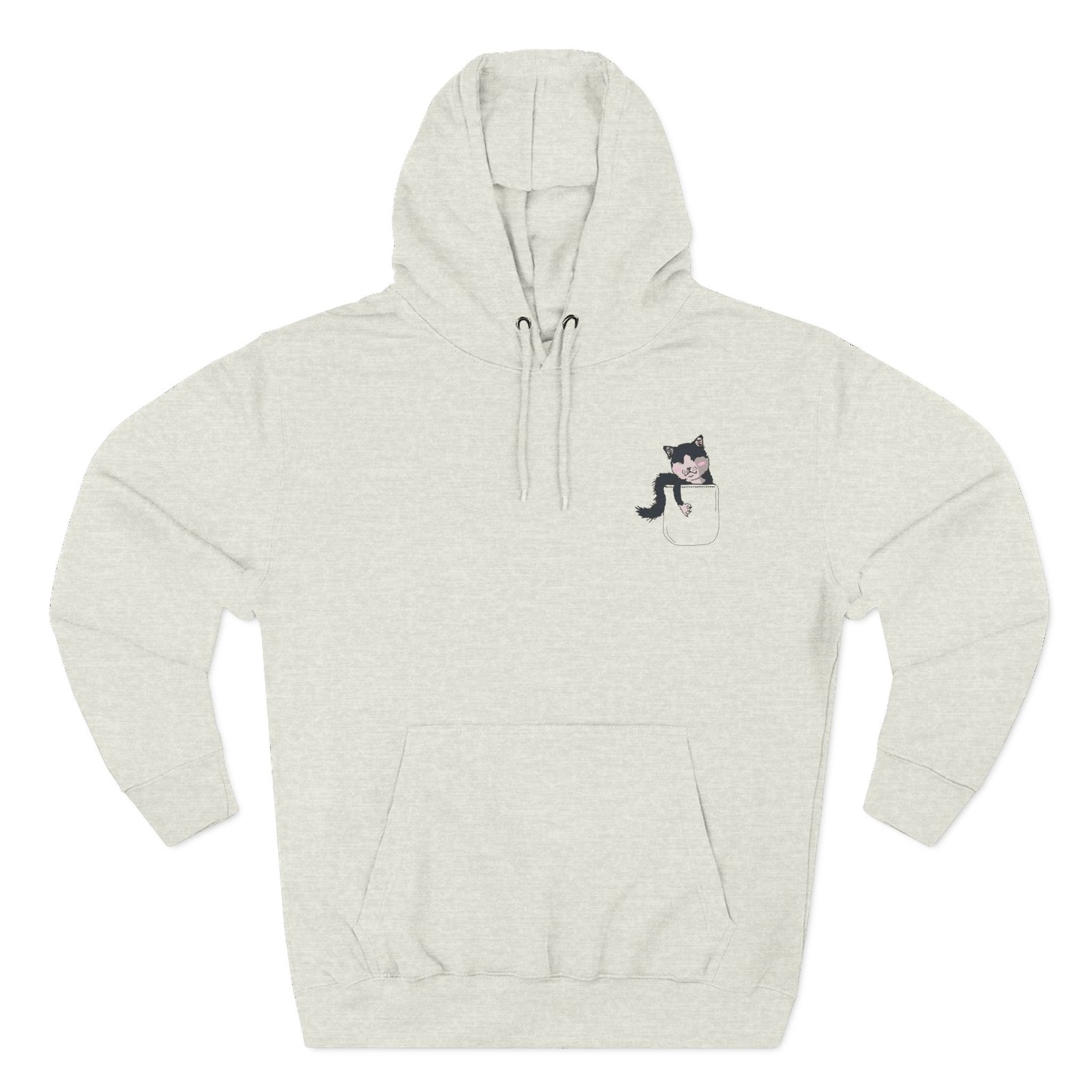 Seapeekay Pocket Cat Three-Panel Fleece Hoodie