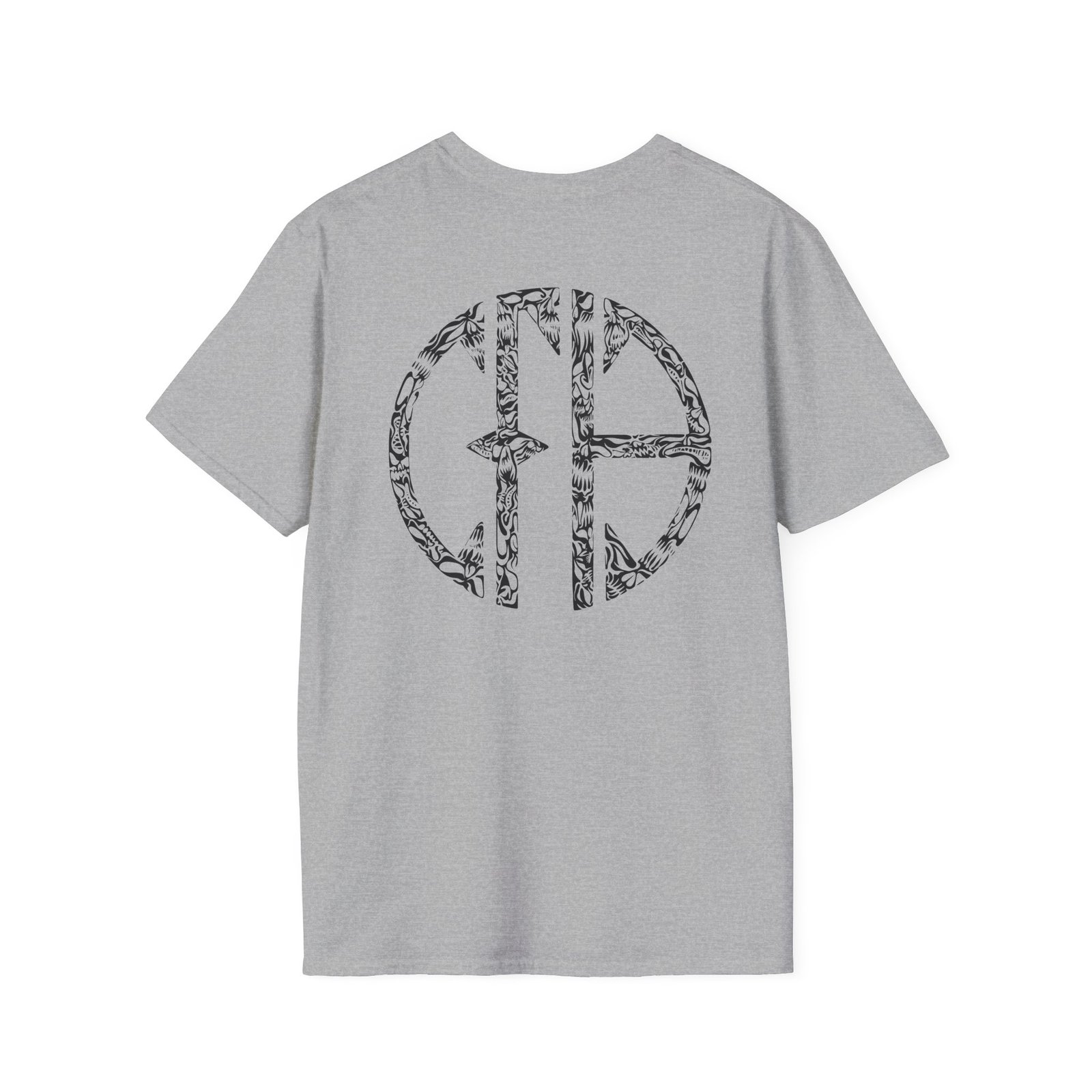 PT Heather Gray Angry Logo Unisex Softstyle T-Shirt