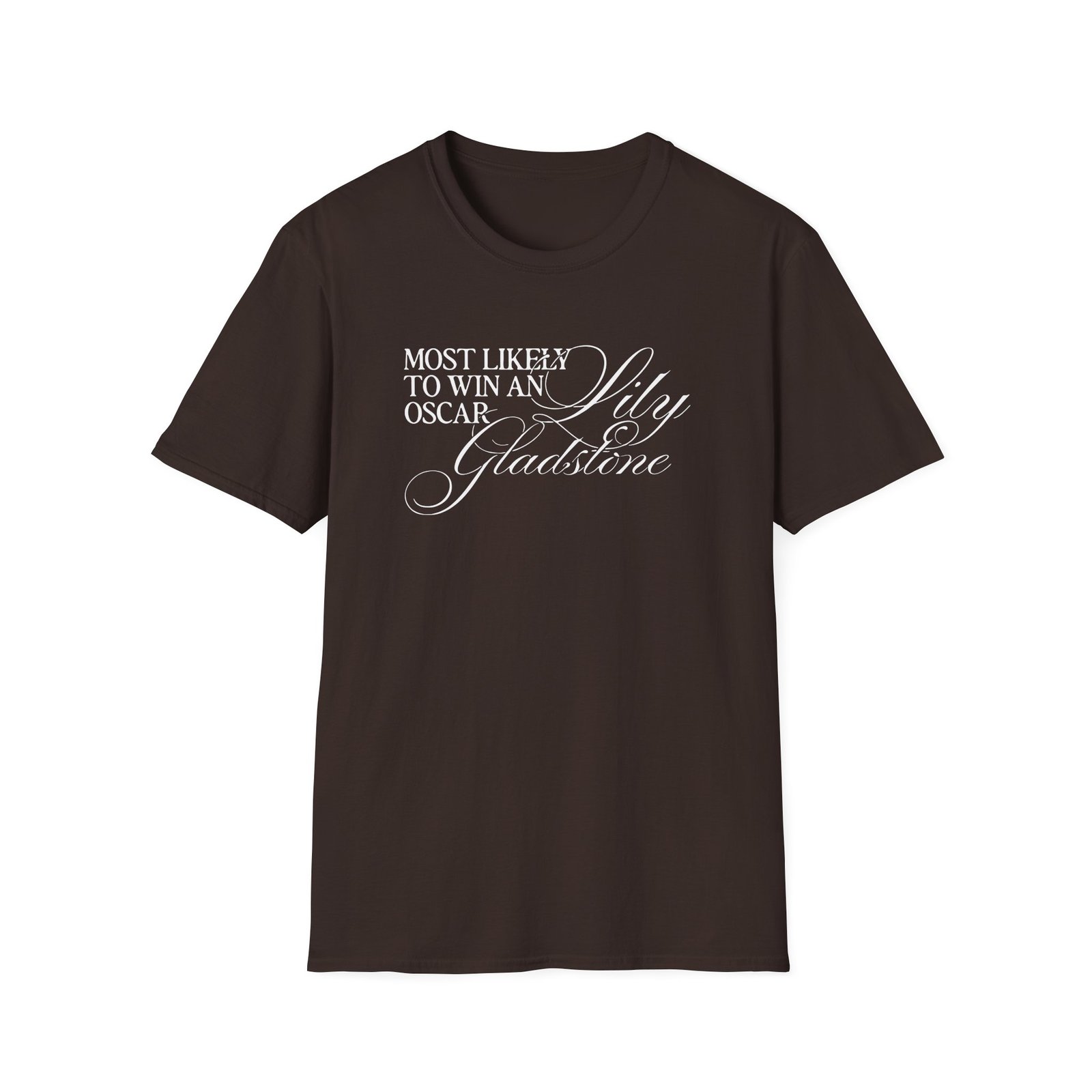 Lily Gladstone Most Likely to Win an Oscar Unisex Softstyle T-Shirt