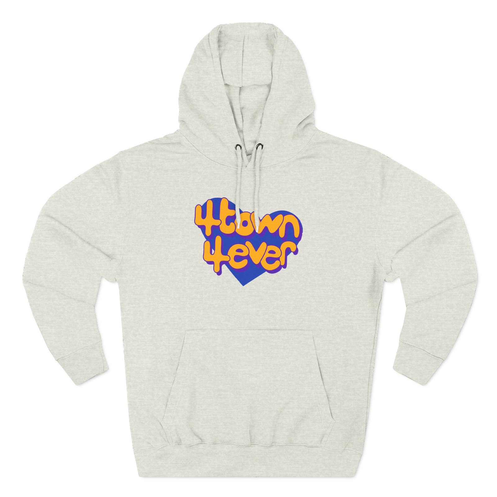 4town Heart Three-panel Fleece Hoodie