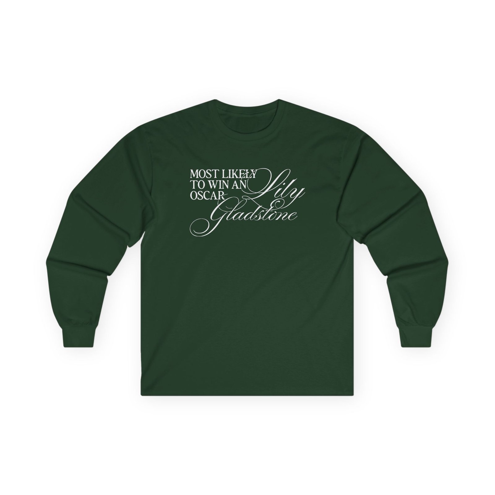Lily Gladstone Most Likely to Win an Oscar Unisex Ultra Cotton Long Sleeve Tee
