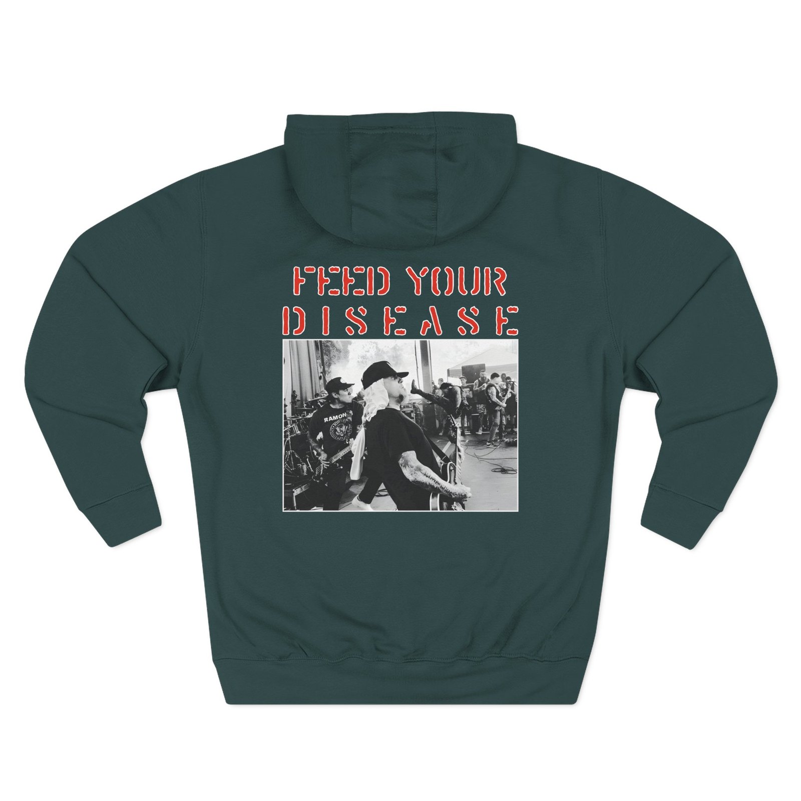 Twitching Tongues Feed Your Disease Three-panel Fleece Hoodie