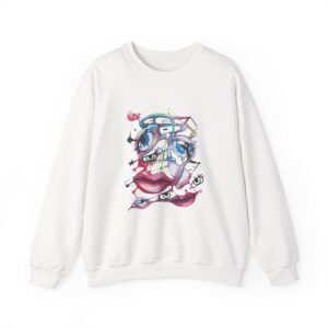 Remi Wolf Face Drawing Unisex Heavy Blend™ Crewneck Sweatshirt