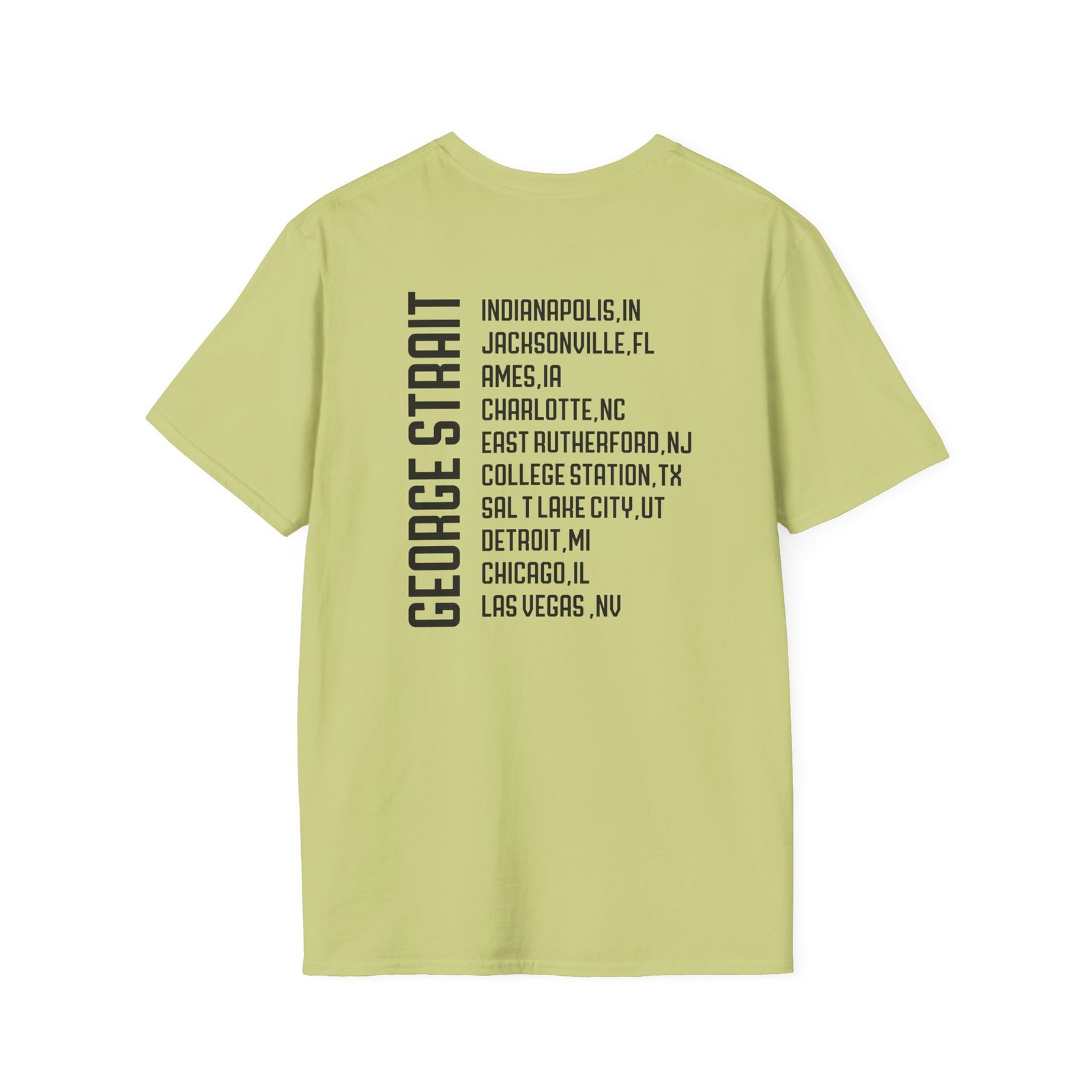 George Strait Heather Denim Silhouette Unisex Softstyle T-Shirt