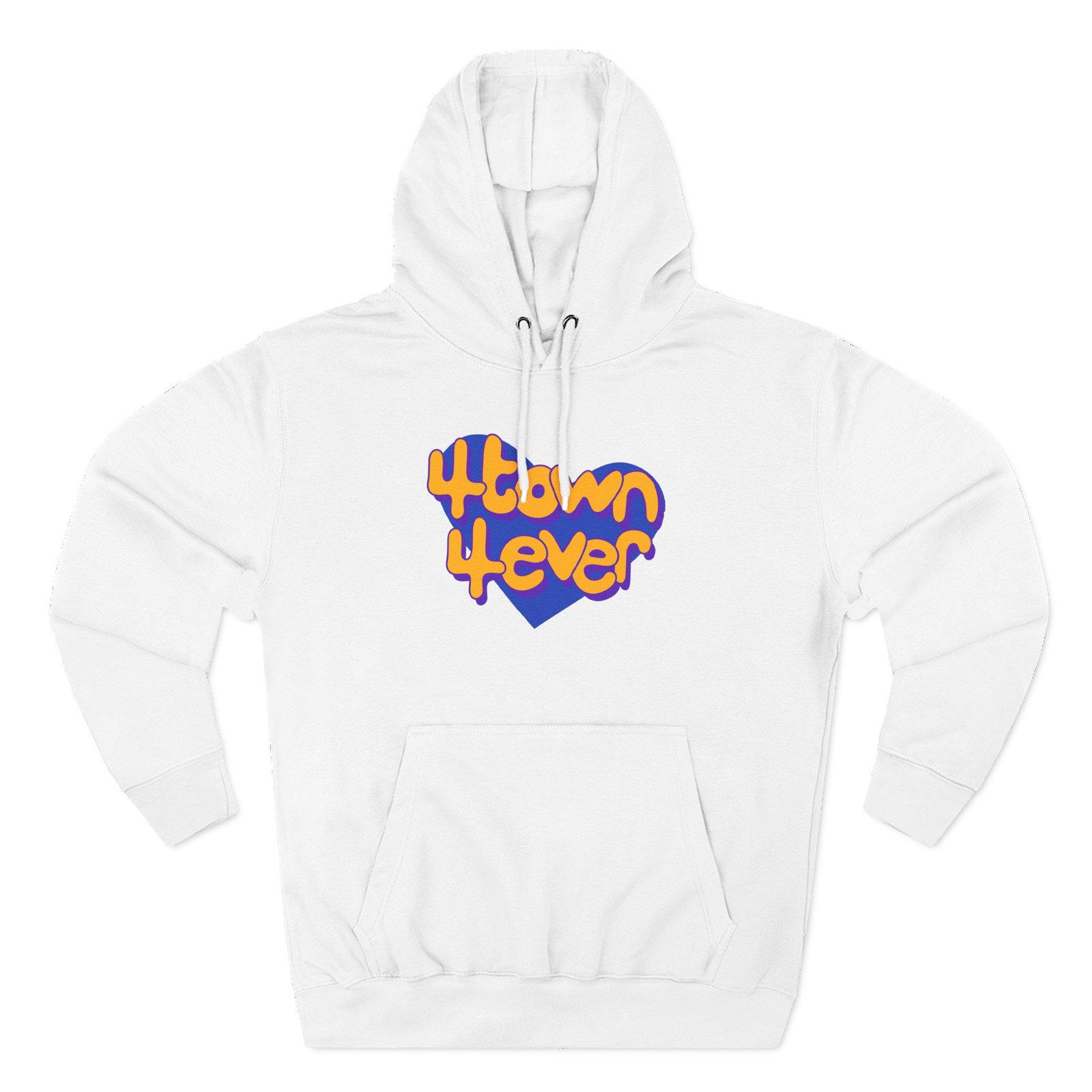 4town Heart Three-panel Fleece Hoodie