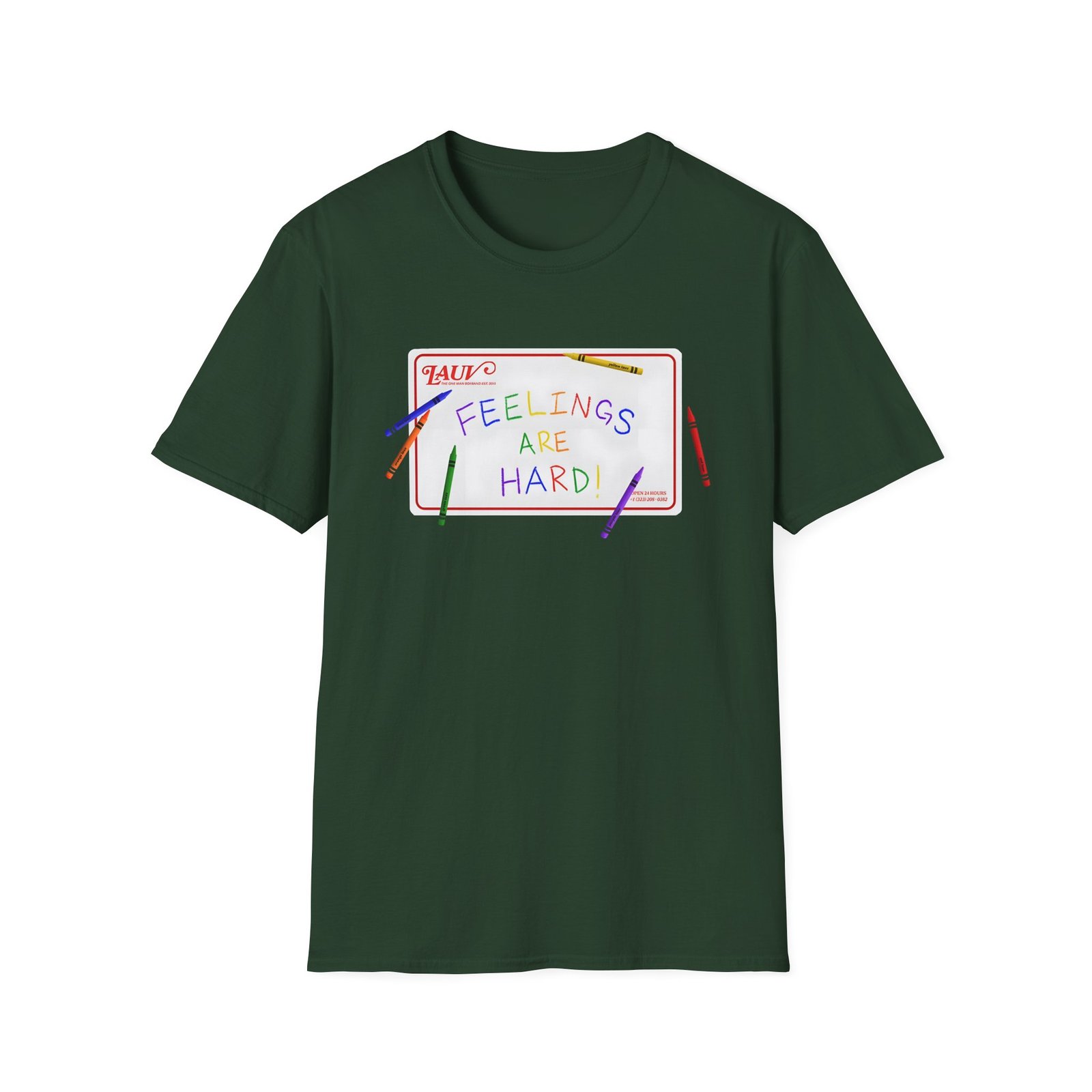 Lauv Feelings Are Hard! Crayon Unisex Softstyle T-Shirt