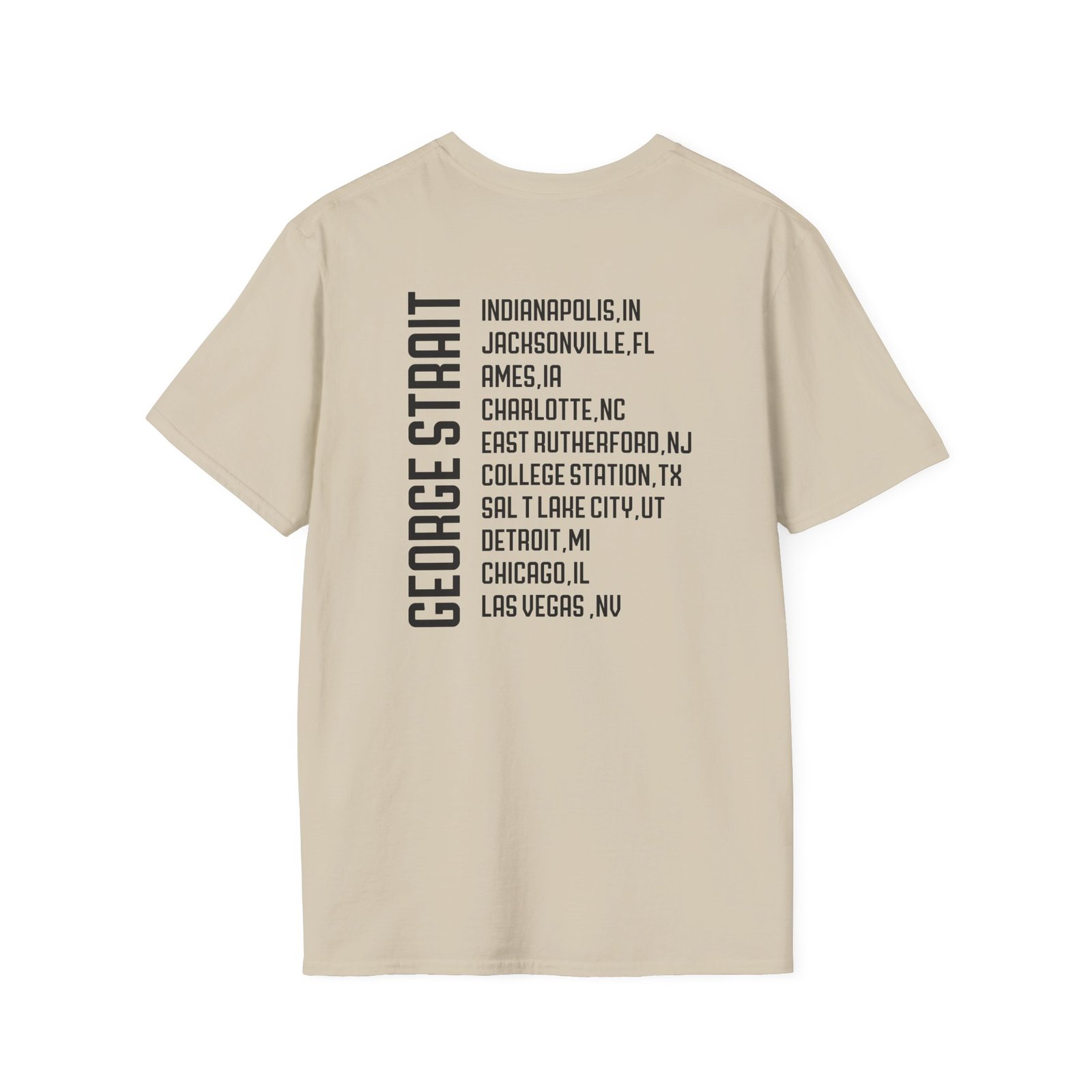 George Strait Heather Denim Silhouette Unisex Softstyle T-Shirt