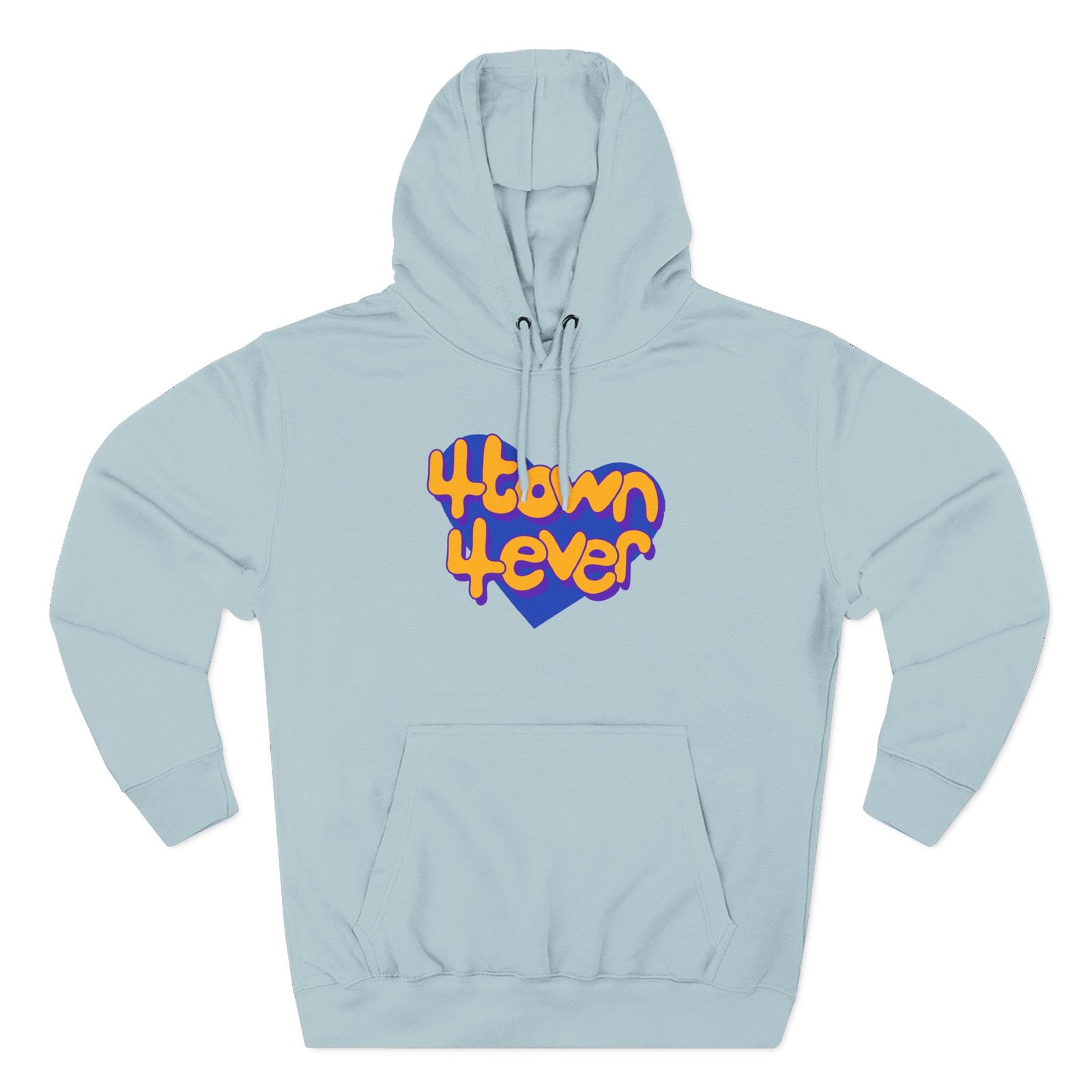 4town Heart Three-panel Fleece Hoodie