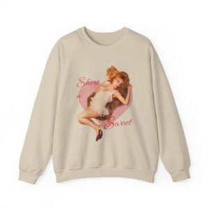 Short N' Sweet Heart Ivory Unisex Heavy Blend™ Crewneck Sweatshirt