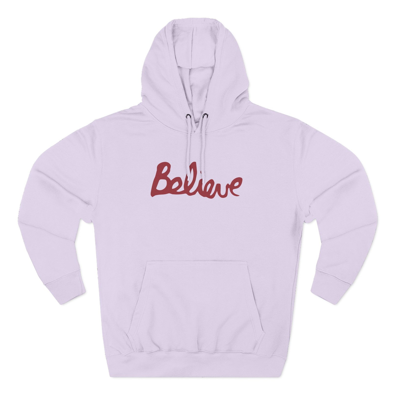 Valencia Believe Cursive Three-panel Fleece Hoodie
