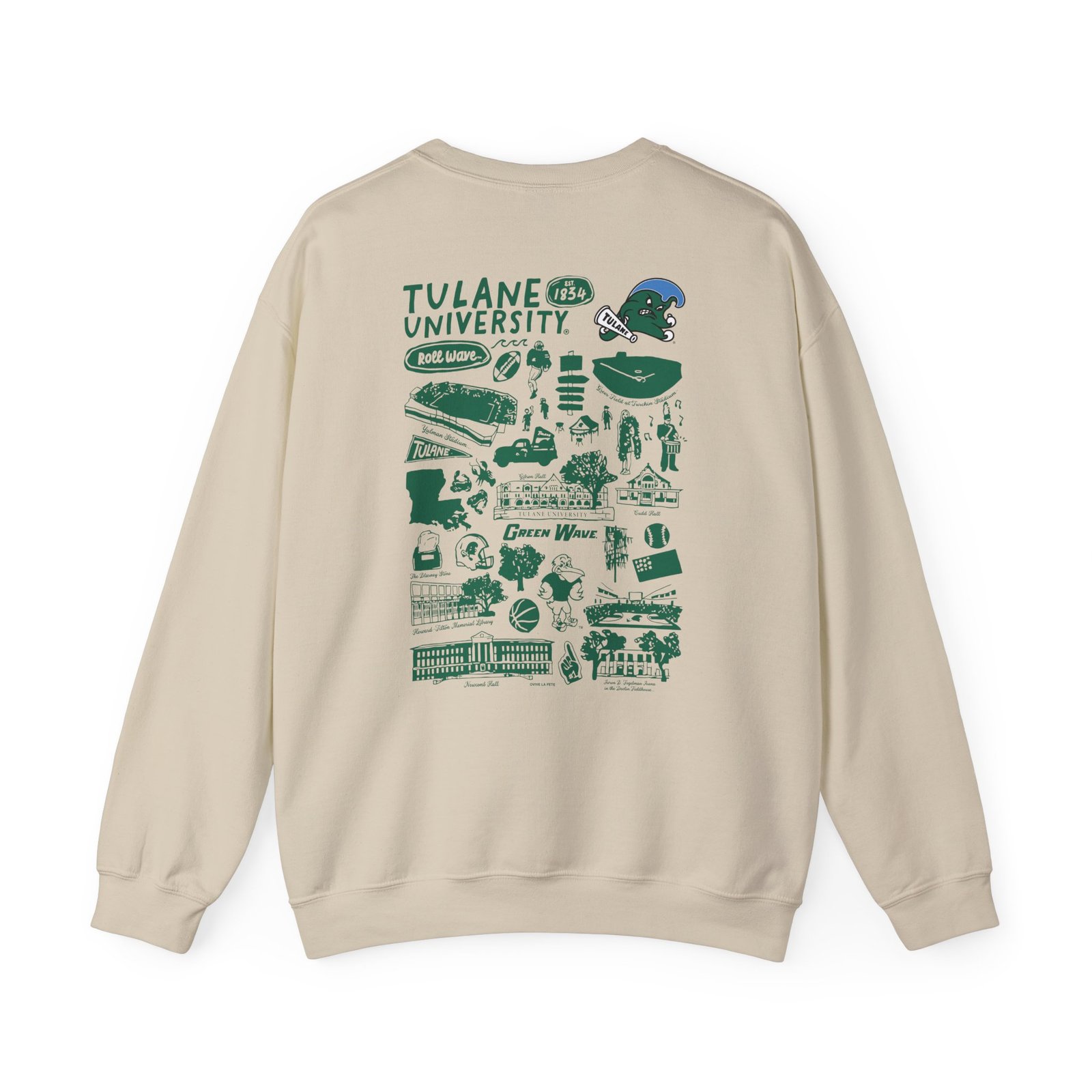 Tulane Impressions Unisex Heavy Blend™ Crewneck Sweatshirt