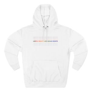 But Her Emails LGBTQ+ Rights Are Human Rights Pride Three-Panel Fleece Hoodie