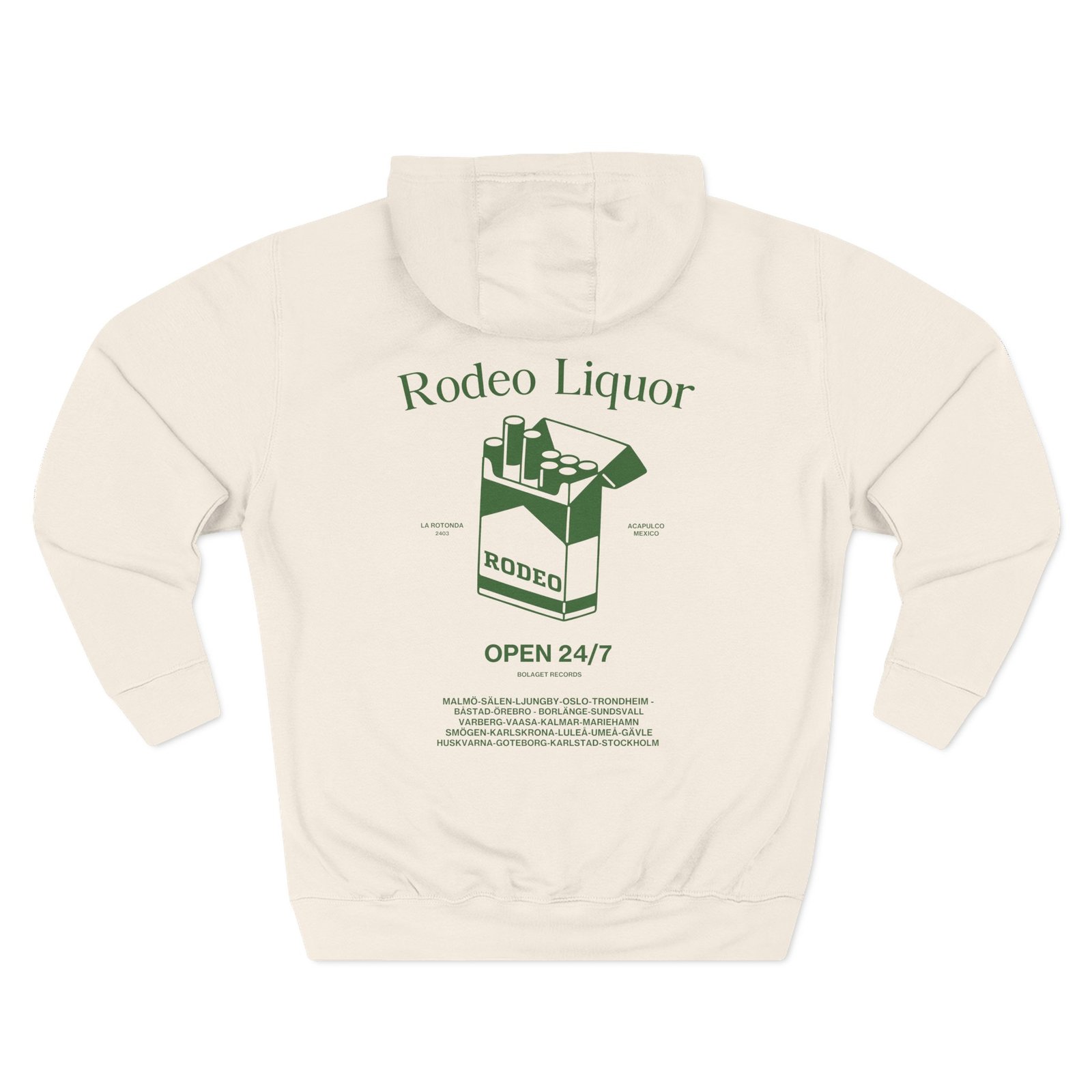 Bolaget Rodeo Liquor Three-Panel Fleece Hoodie