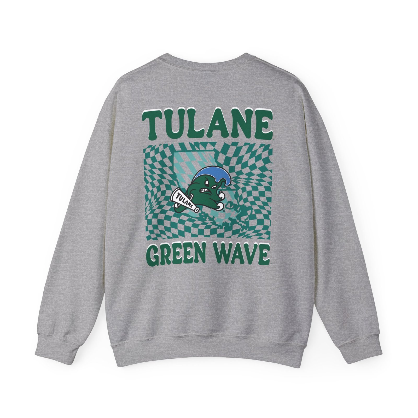 Tulane Checkered Mascot Unisex Heavy Blend™ Crewneck Sweatshirt