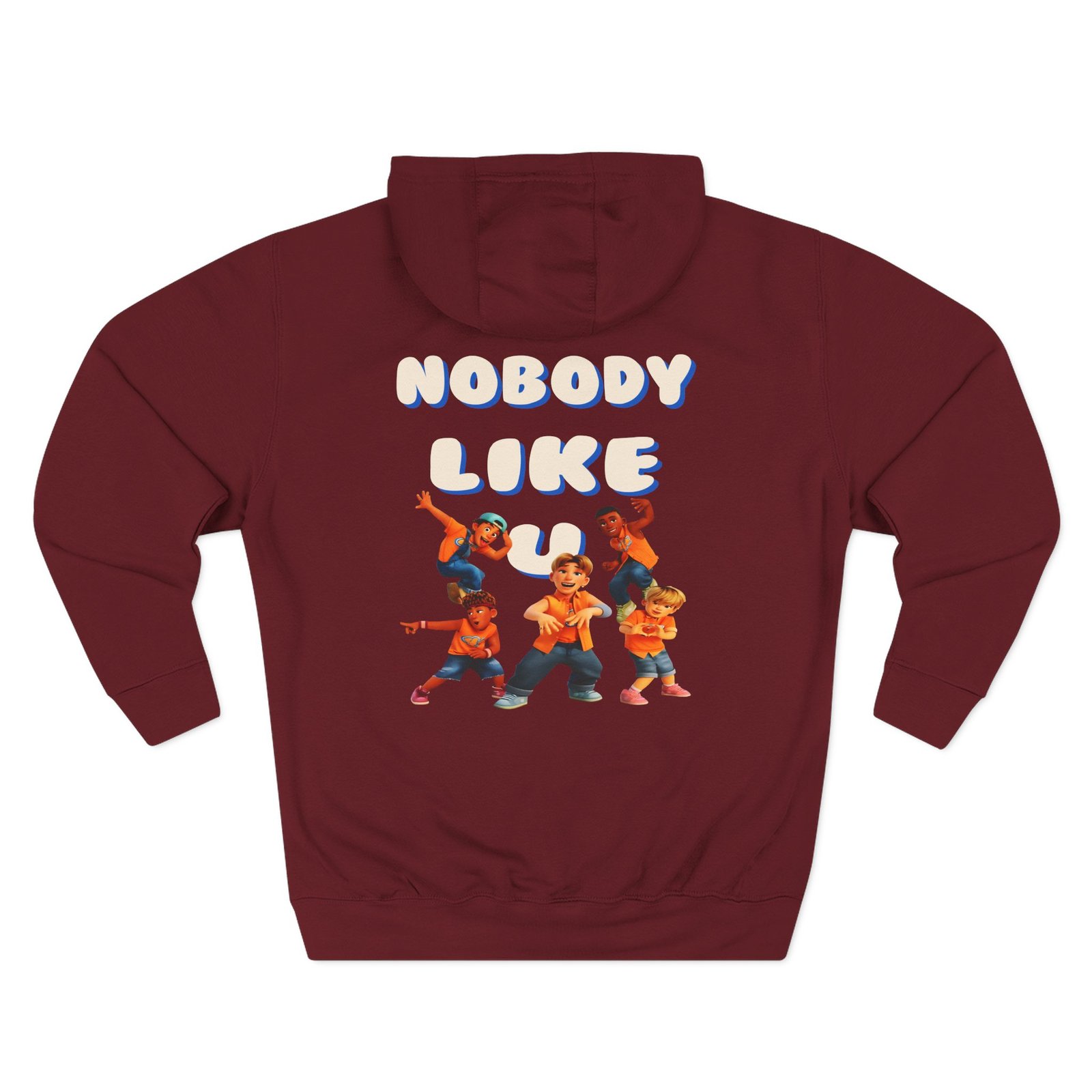 4town Three-panel Fleece Hoodie