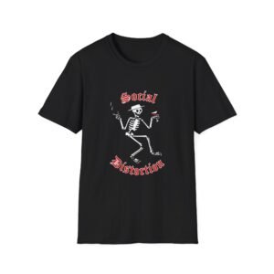 Distortion Skeleton Logo Unisex Softstyle T-Shirt