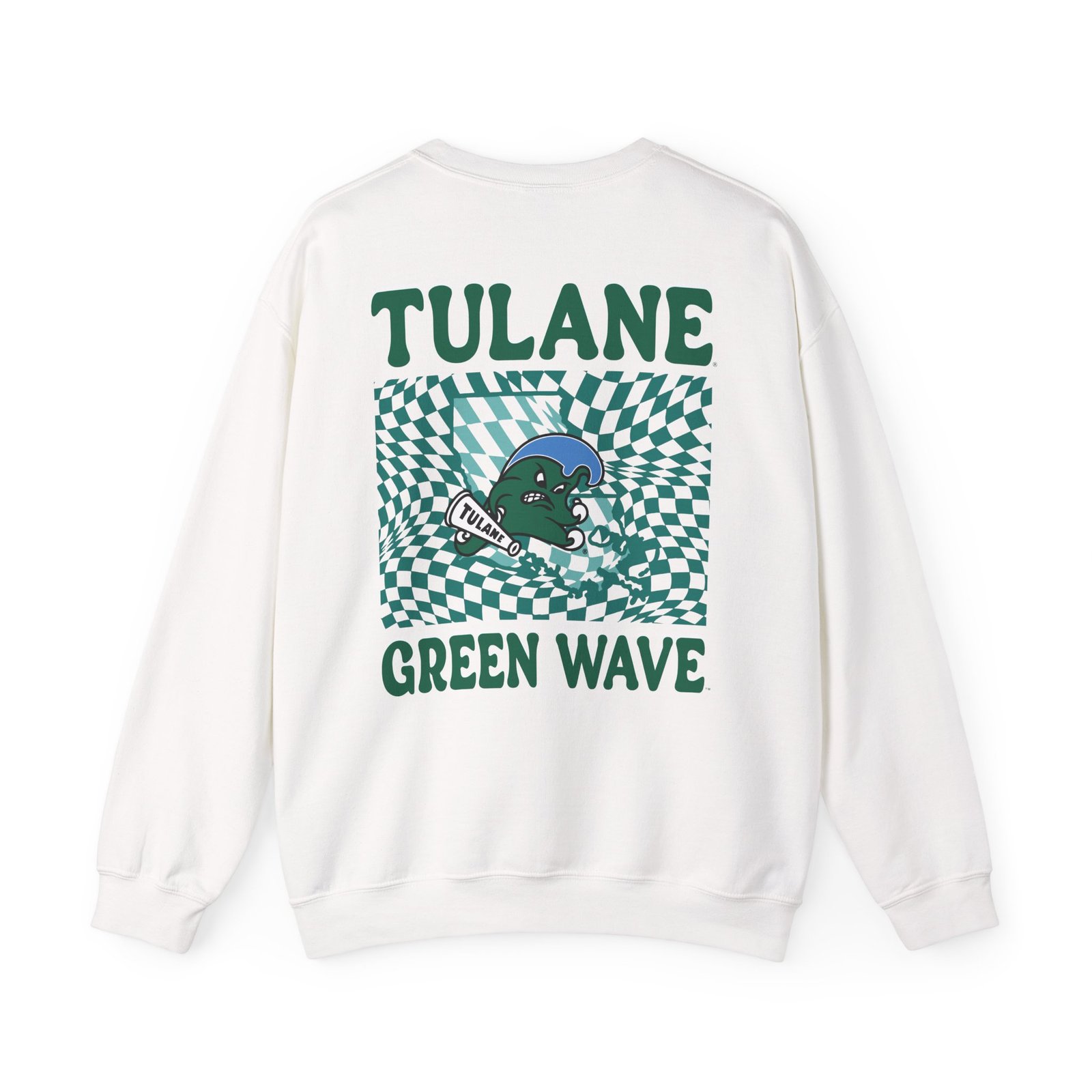 Tulane Checkered Mascot Unisex Heavy Blend™ Crewneck Sweatshirt