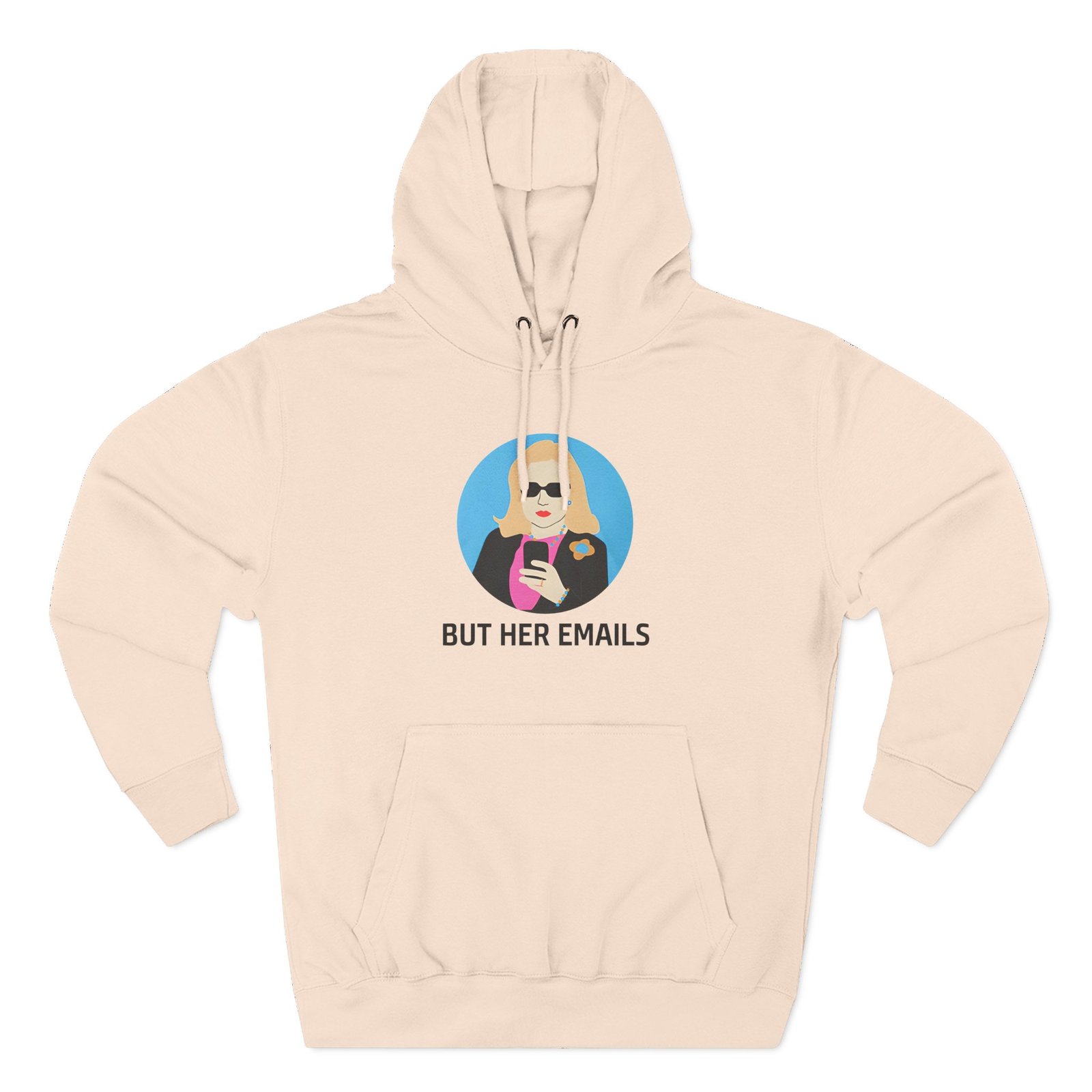But Her Emails Three-Panel Fleece Hoodie