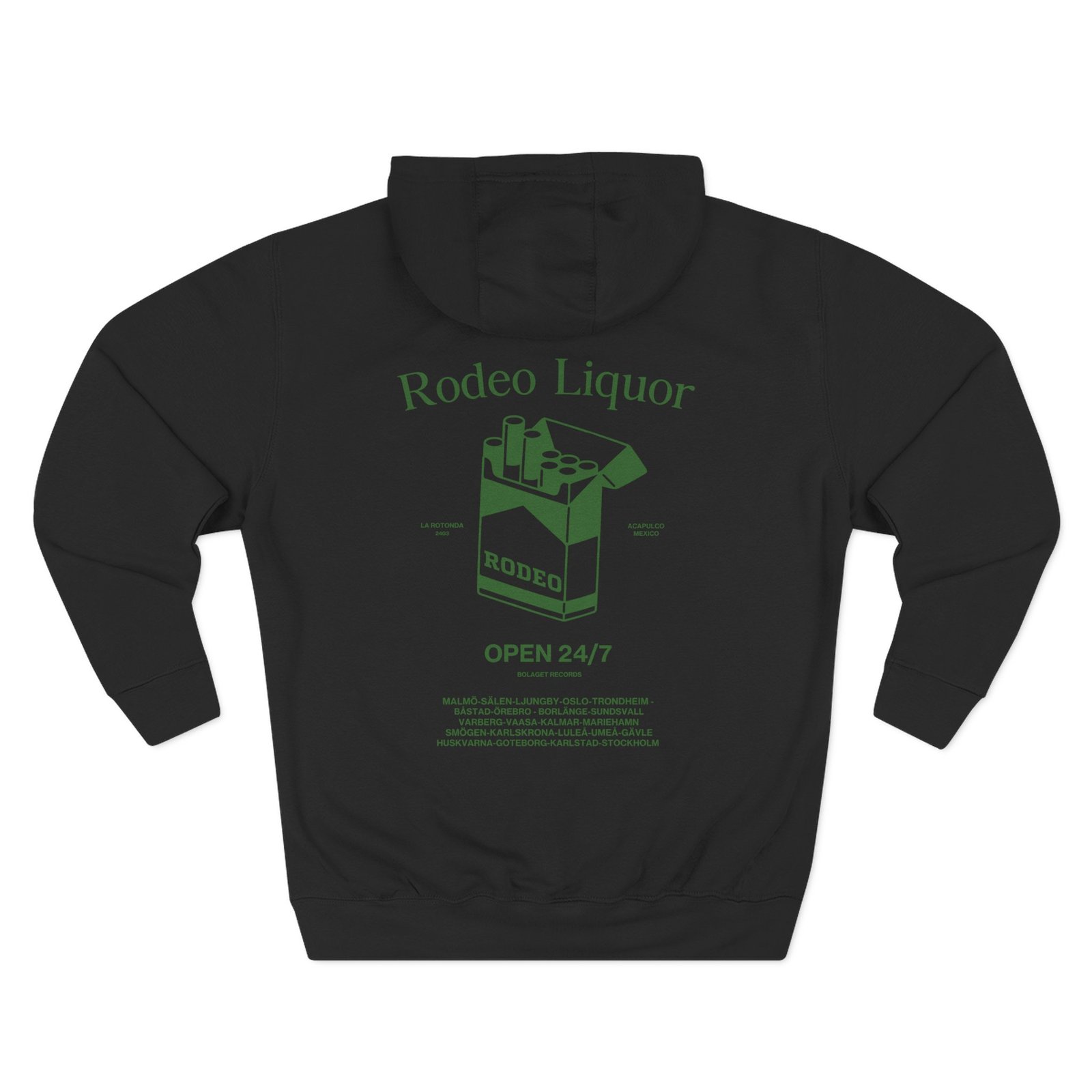 Bolaget Rodeo Liquor Three-Panel Fleece Hoodie