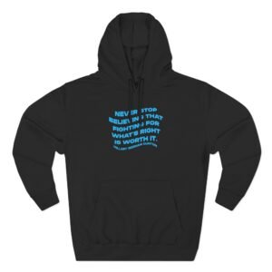 But Her Emails Never Stop Believing Three-Panel Fleece Hoodie