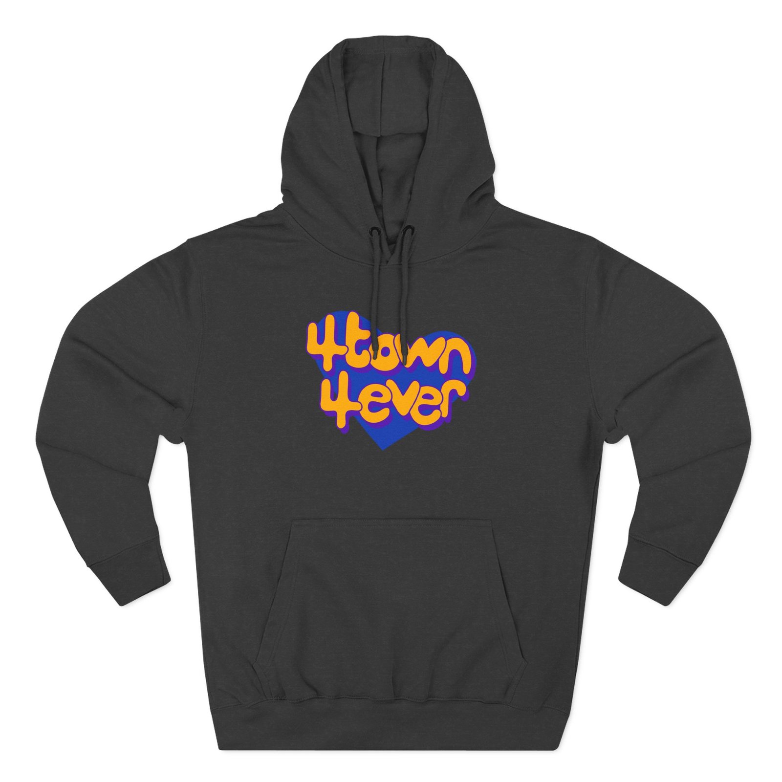 4town Heart Three-panel Fleece Hoodie