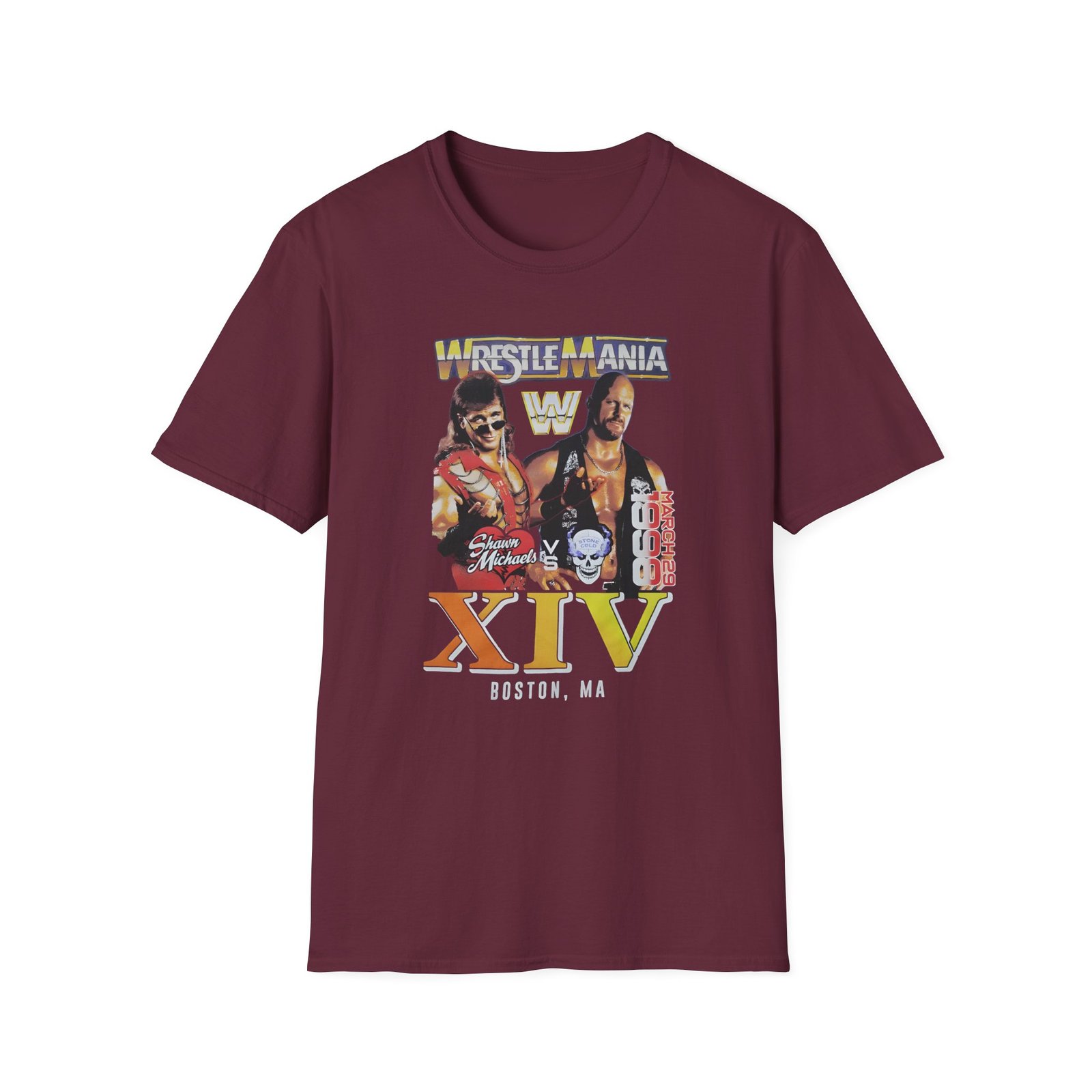 Lauv Wrestlemania Xiv 1998 Boston Unisex Softstyle T-Shirt