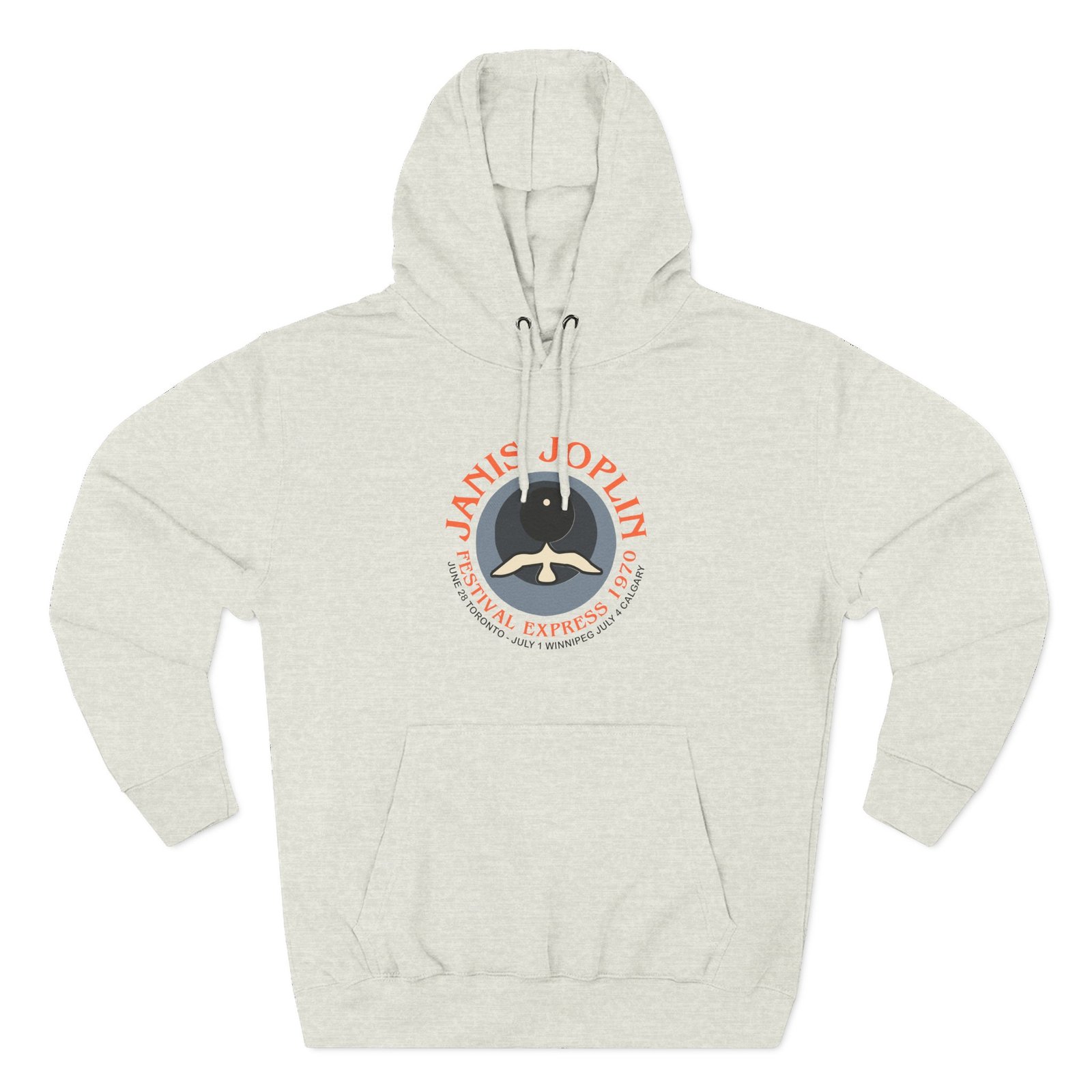 Janis Joplin Festival Express 1970 Three-Panel Fleece Hoodie
